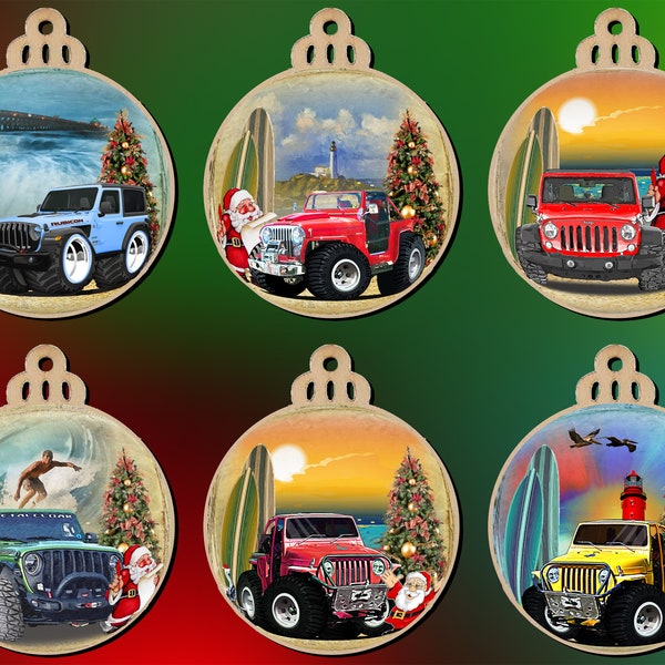 Jeep Christmas Ornament Etsy
