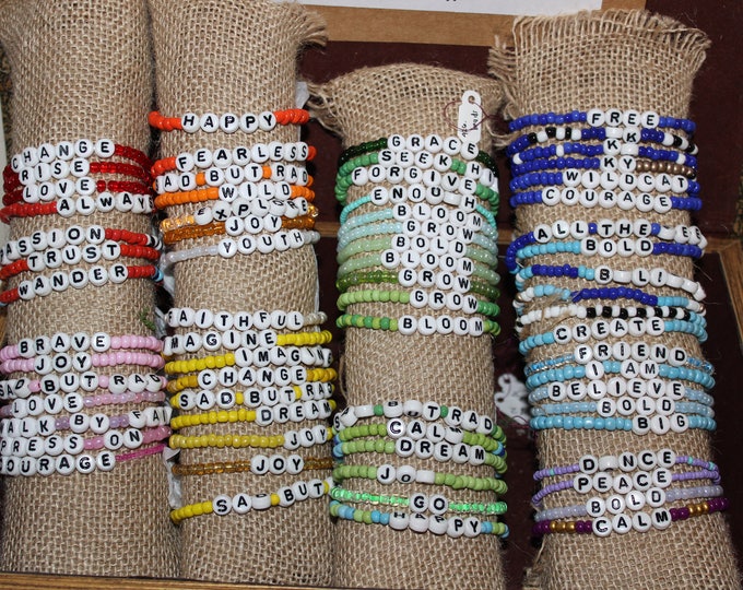 Custom Word Bracelet Etsy