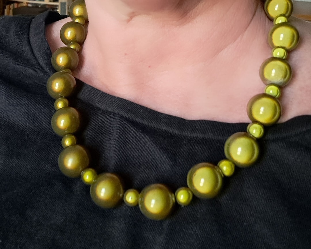 ブレスレット LESS IS MORE green bead necklace 18