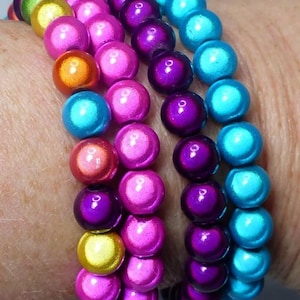 Glow Perlenarmband, Miracle Perlen Armband-Sets, 3D Illusion Schmuck, mehrfarbiges Perlen Geschenk für Mädchen, Geburtstags-Gastgeschenke