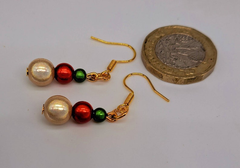 Beaded Christmas Necklace, Red, Green and Gold Miracle Bead Necklace, Christmas Jewelry Gift, Secret Santa for Women, Girls Stocking Filler image 9