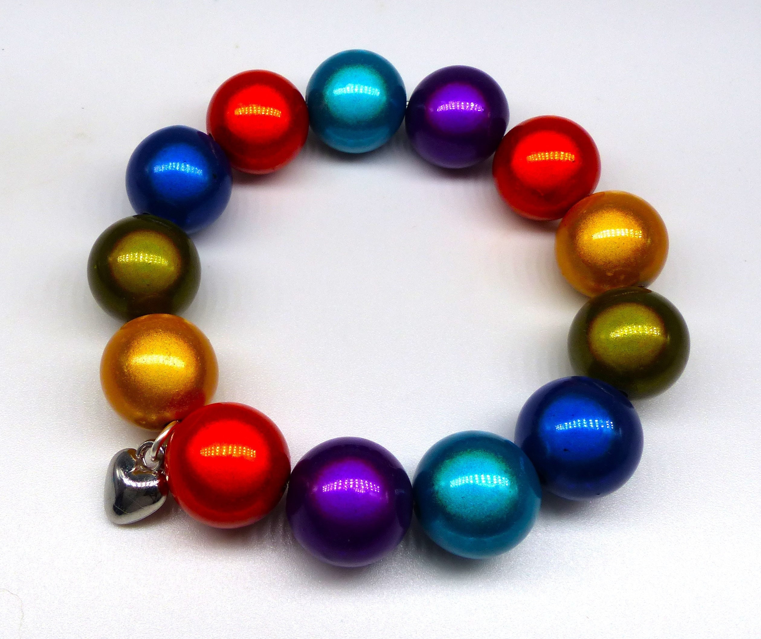 Bright and Colourful Miracle Bead Necklace, Multicoloured Bold ...