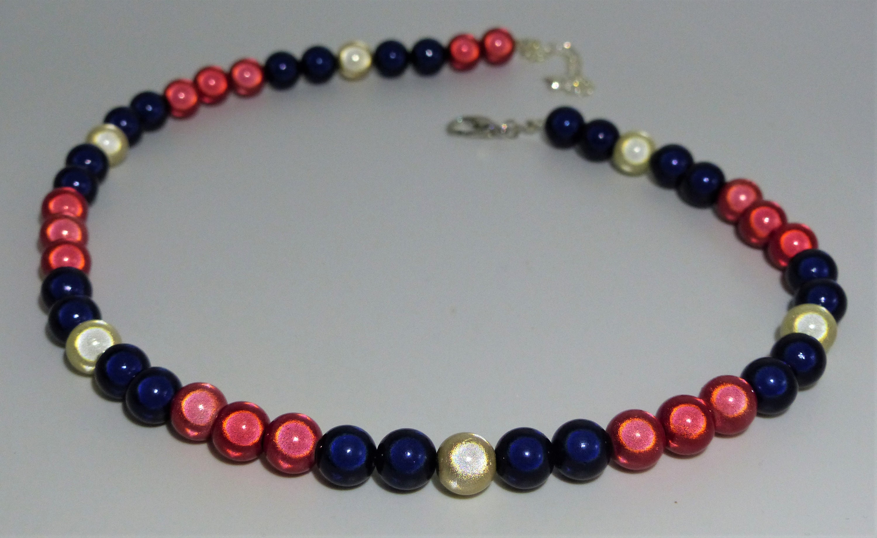 Navy and hotsell coral necklace
