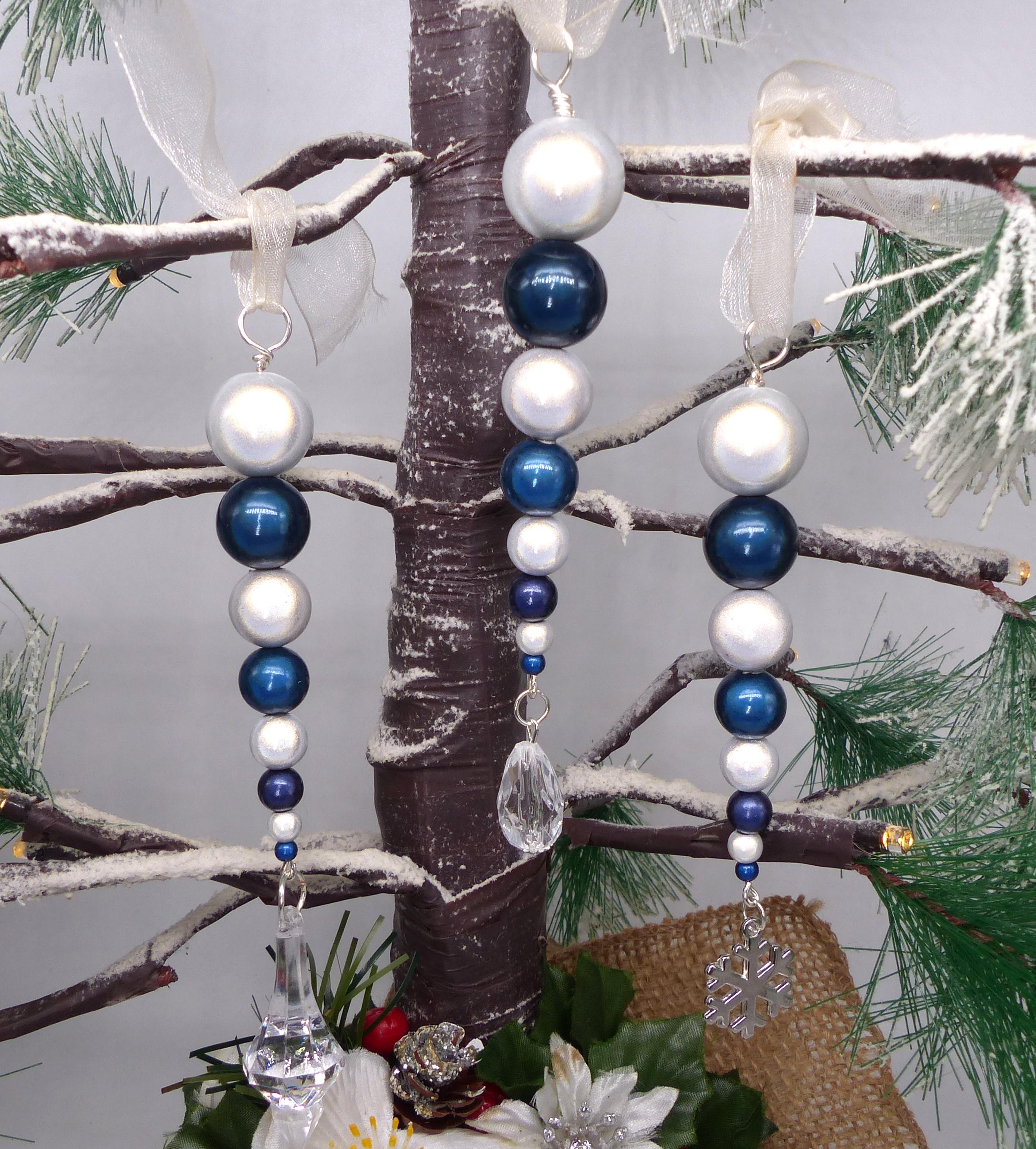 Bluelves 16 Flocons Décoration Sapin Noel, Stalactites De Noël Suspendu En Acrylique, Flocon De Neige Decoration Pour Déco Noël Sapin