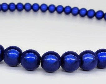 Koningsblauwe kralenketting, elektrische blauwe sieradenset, wonderkralenketting, gloeiende reflecterende choker, blauw cadeau-idee voor vrouwen of meisjes