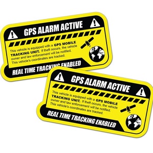 Autocollant Alarme Camping Car - GPS TRACKING ALARM