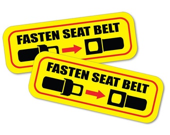 Fasten Seat Belt Sticker (Set of 2) - Vehicle Safety