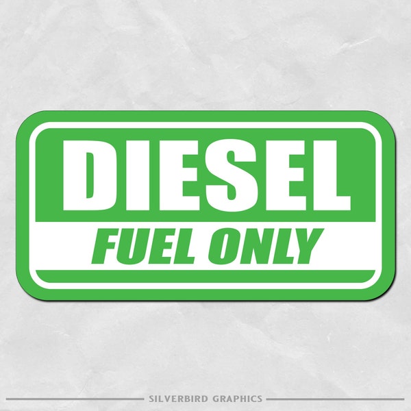 Set Of 3 - 9\" Diesel Fuel Only Sticker Gas Decal Gasoline Car Tank...