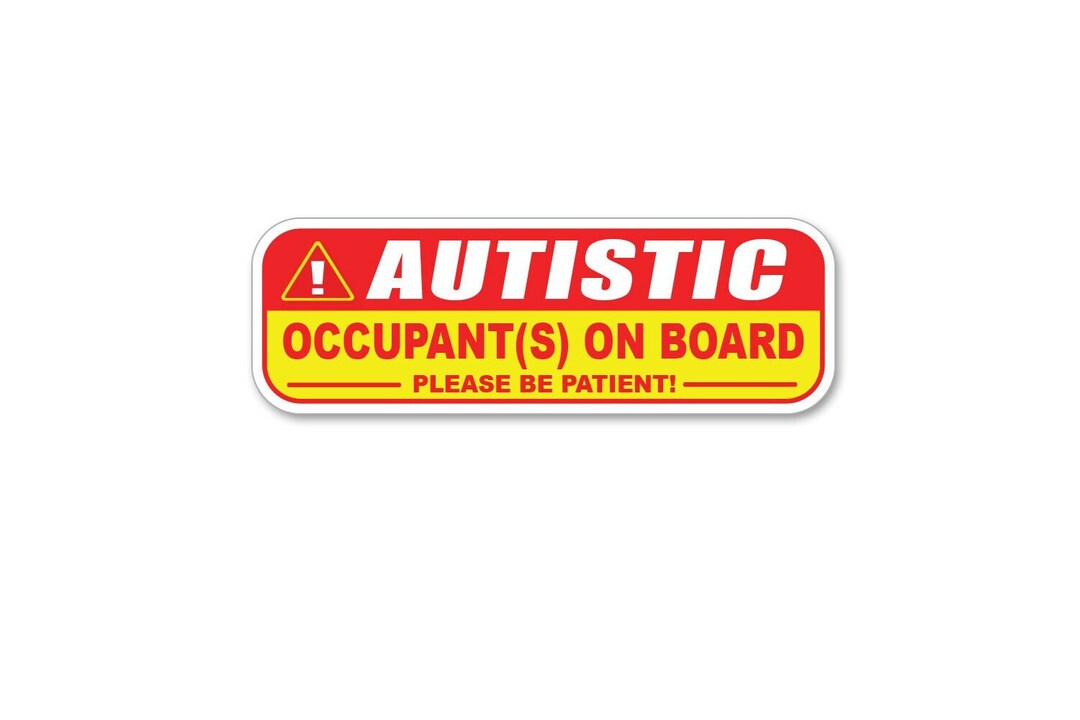 Autistic Occupant Sticker Autistic Occupant on Board Sticker – Car/truck Window Decal - Etsy