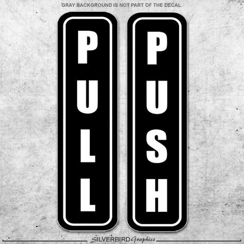 Push Pull Stickers - Etsy
