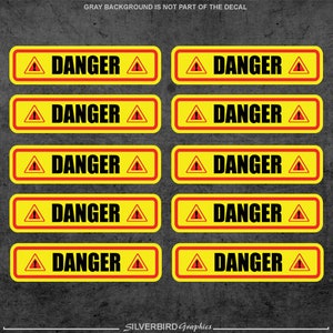 10x Danger sticker decals industry warehouse caution sticker warning sticker vinyl sticker notice danger stickers electric notice sticker