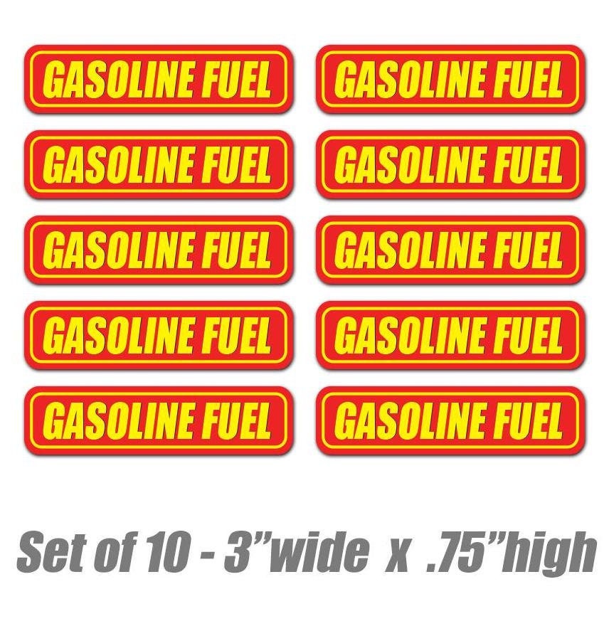 Gasoline Gas Sticker - Fuel Caution Decal Door Tank Diesel Oil Label ...
