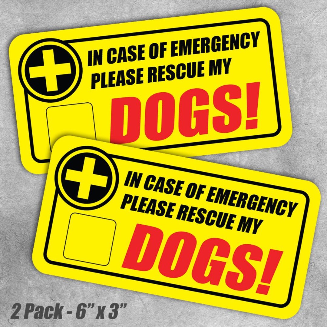 Dog Rescue Sticker – Pet Emergency Window Decal (2pk) - Etsy