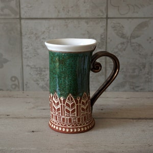 15oz Mug,  Ceramic Mug, Tea Mug, Handbuilding Techniques,  ceramics and pottery, handpainted, teacup, mug, handmade mug, unique coffee mugs