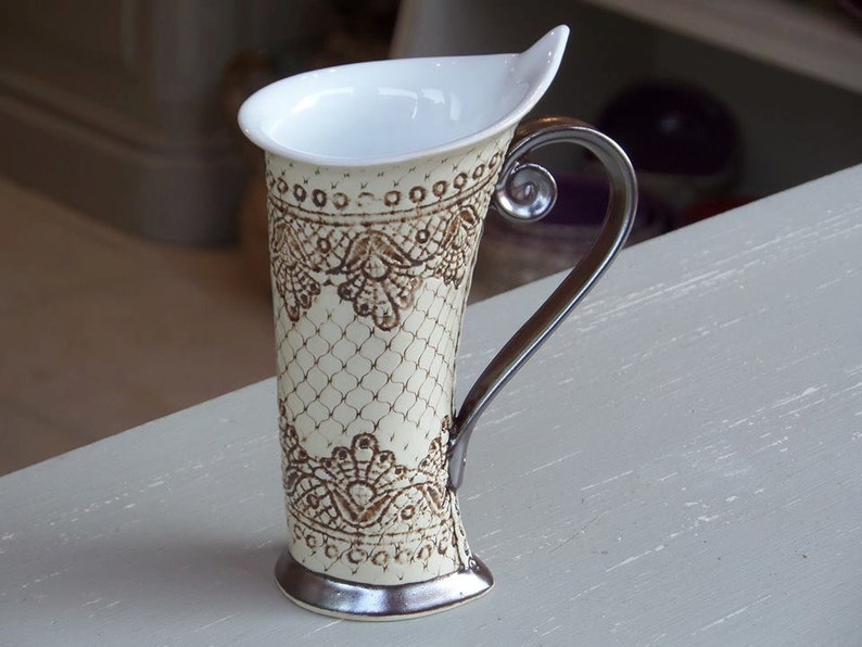 Ceramic Mug, Tea Mug,Handbuilding, Ceramics and pottery, Ceramic cup, Tea cup, Coffee cup, Coffee mug, Handmade mug, Unique mug, image 5