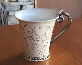 Ceramic Cup, Tea Cup,Handbuilding Techniques, ceramic and pottery ,  handpainted, handmade, coffee cup