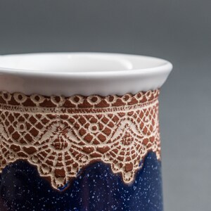 Mug en céramique, Mug à café, Mug à thé, Céramique et poterie, Mug bohème, Mug unique, Mug fait main, Cadeau de pendaison de crémaillère, Mug en poterie, Mug bleu image 7