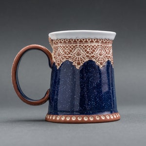 Mug en céramique, Mug à café, Mug à thé, Céramique et poterie, Mug bohème, Mug unique, Mug fait main, Cadeau de pendaison de crémaillère, Mug en poterie, Mug bleu image 10