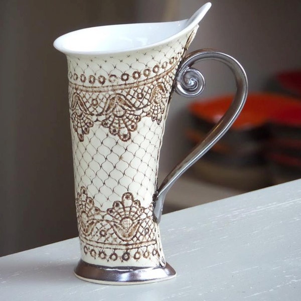 Ceramic Mug, Tea Mug,Handbuilding, Ceramics and pottery, Ceramic cup, Tea cup, Coffee cup, Coffee mug, Handmade mug, Unique mug,