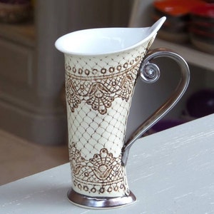 Ceramic Mug, Tea Mug,Handbuilding, Ceramics and pottery, Ceramic cup, Tea cup, Coffee cup, Coffee mug, Handmade mug, Unique mug, image 4