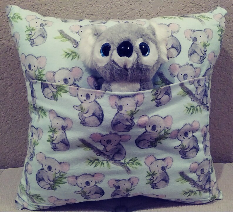 Koala Companion Pocket Pillow with Koala plushie | Etsy