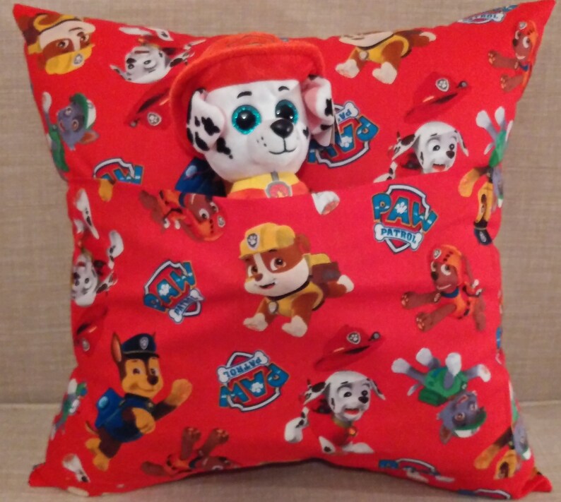 Paw Patrol Companion Pocket Pillow with Marshall Plush Toy Etsy