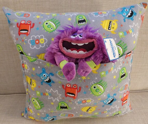 Monster Companion Pocket Pillow With Monsters University Art Etsy