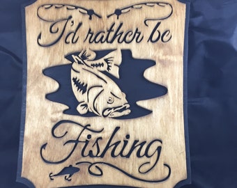 fishing sign, scroll saw, woodworking