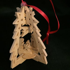 nativity christmas ornament,scroll saw