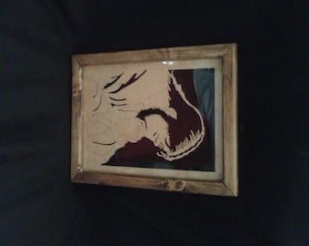 jesus, jesus framed art, religious, home decor, woodworking, handmade, scroll saw, wall hanging, DavesSawdustFactory