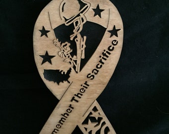 remember there sacrifice, military, scroll saw