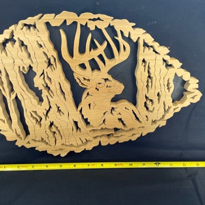 Deer, forest floor, hunting, woodworking, gift for hunter, wildlife