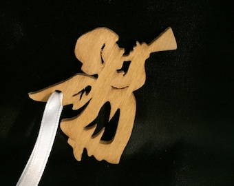 angel christmas ornament, scroll saw ornament, christmas