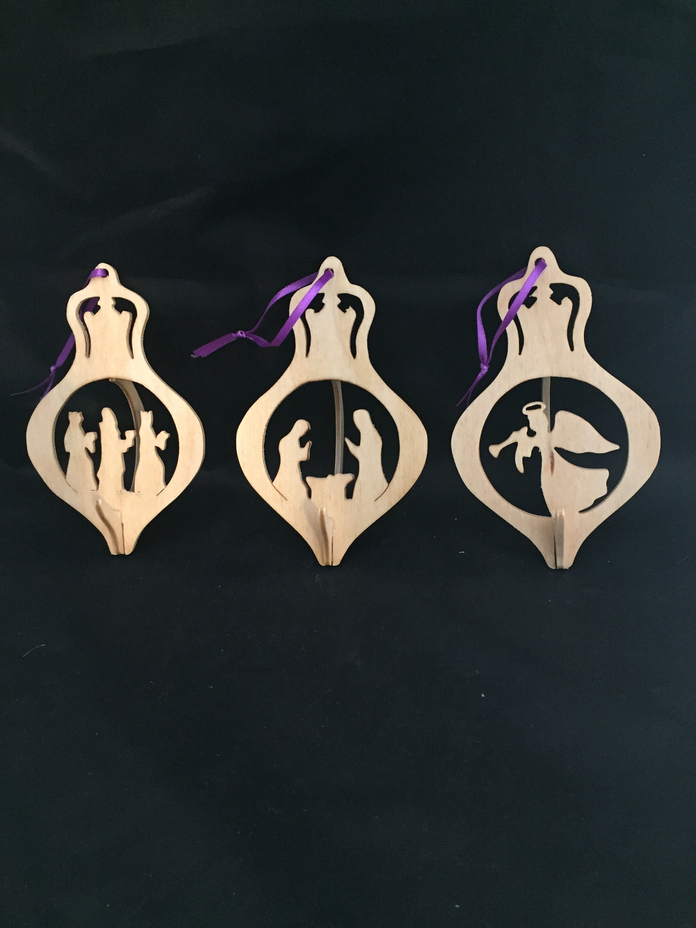 6 Ornament Set, Scroll Saw, Woodworking Etsy