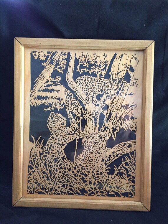 Scroll Saw Art Cheetahs Handmade - Etsy Hong Kong