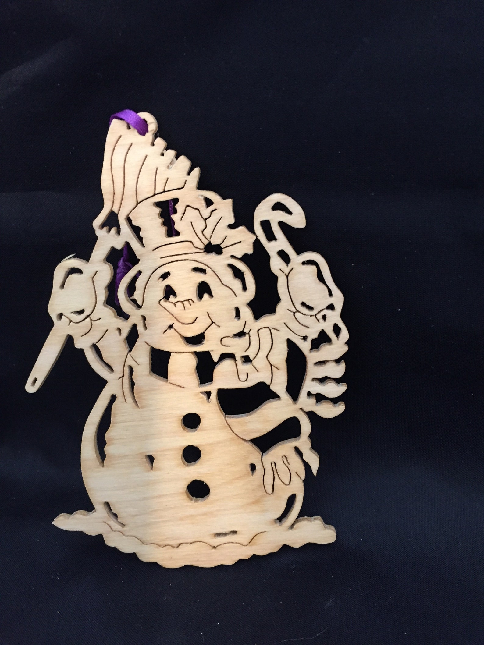 Snowman Ornament, Scroll Saw, Woodworking Etsy