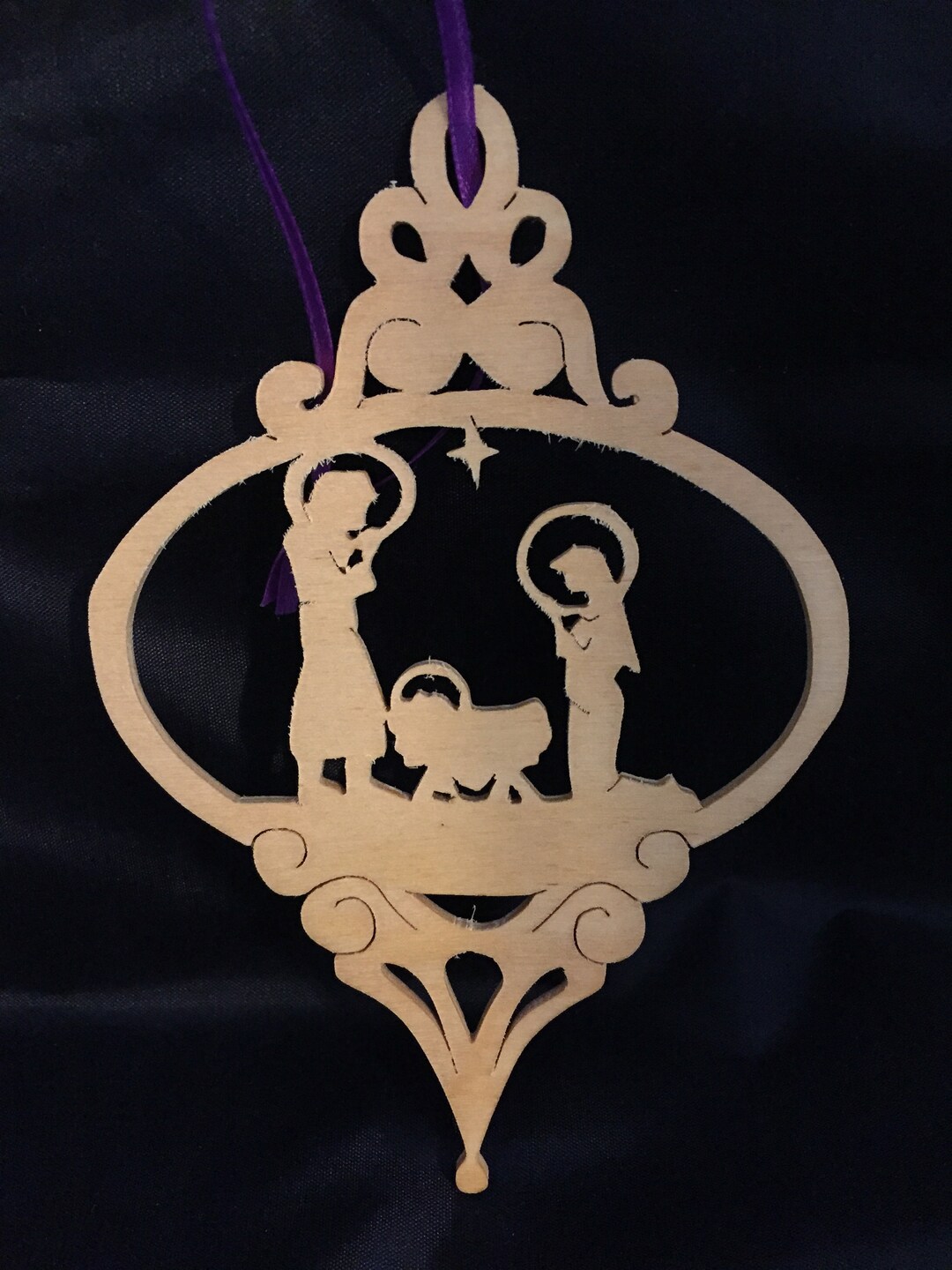Scroll Saw Nativity Ornament, Handmade, Woodworking Etsy