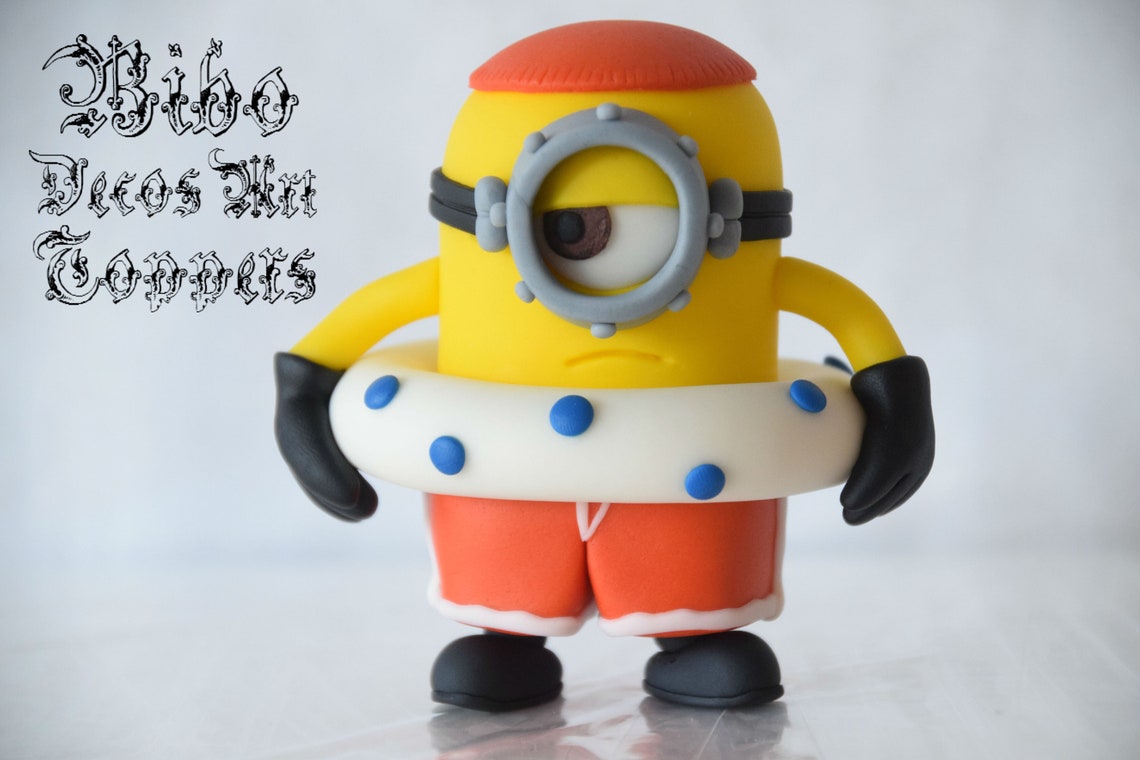 Edible 3D Minion Fondant Cake Topper Birthday Cake Topper Etsy Australia