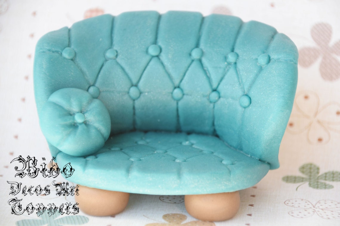 Edible 3D Vintage Leather Sofa With Cushion Cake Decoration Etsy