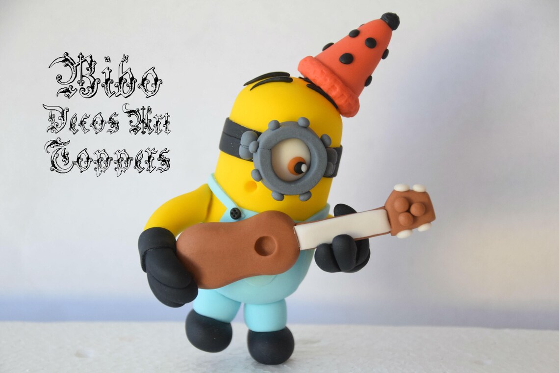 Edible 3D Minion Fondant Cake Topper Birthday Cake Topper Etsy Australia
