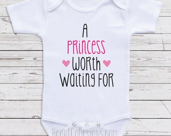 Cute Baby Girl Shirts " A Princess Worth" Cute Clothes for Baby Girls, Baby Shower Gifts, Newborn Clothing, Baby Clothes B10
