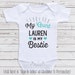 Personalized Baby Clothes, 'My Aunt is My Bestie' Personalized Baby Shirts for Boys or Girls- Baby Shower Gifts, Baby Clothes  D48 