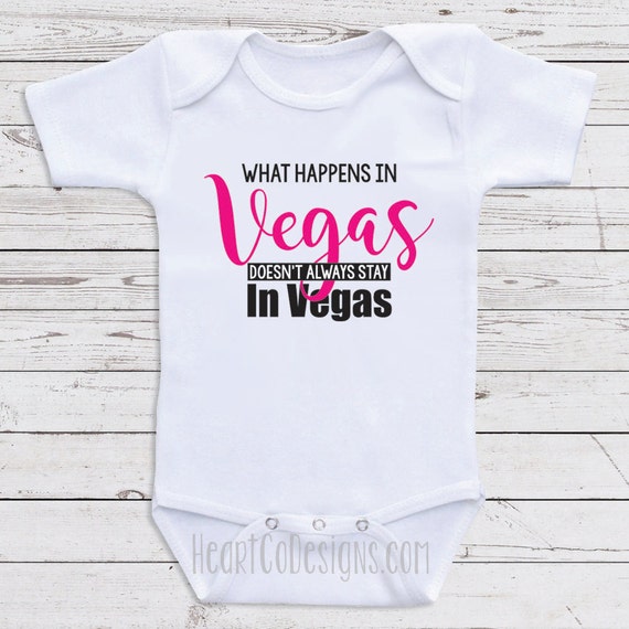 Ropa de bebé divertida Lo que sucede en Las Vegas | Etsy México
