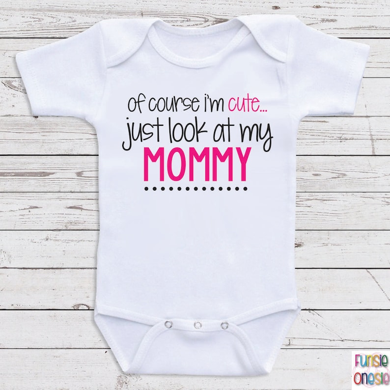 Baby Girl Clothes ' Of Course I'm' Long and Short Sleeve One Piece for Girls, Baby Shower Gifts Cute Baby Clothes B19 