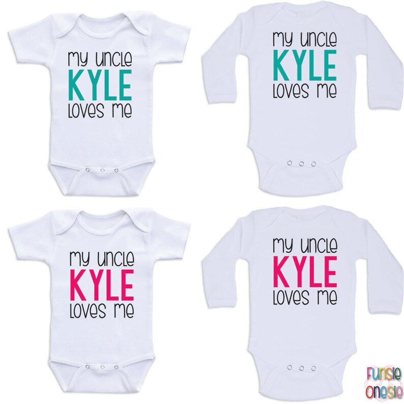 Personalized Uncle Baby Clothes my Uncle Loves Me Etsy