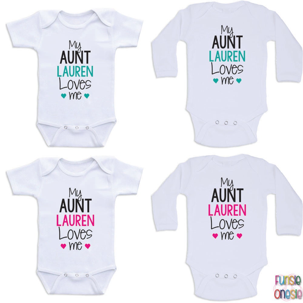 Personalized Baby Clothes my Aunt Loves Me Short Etsy