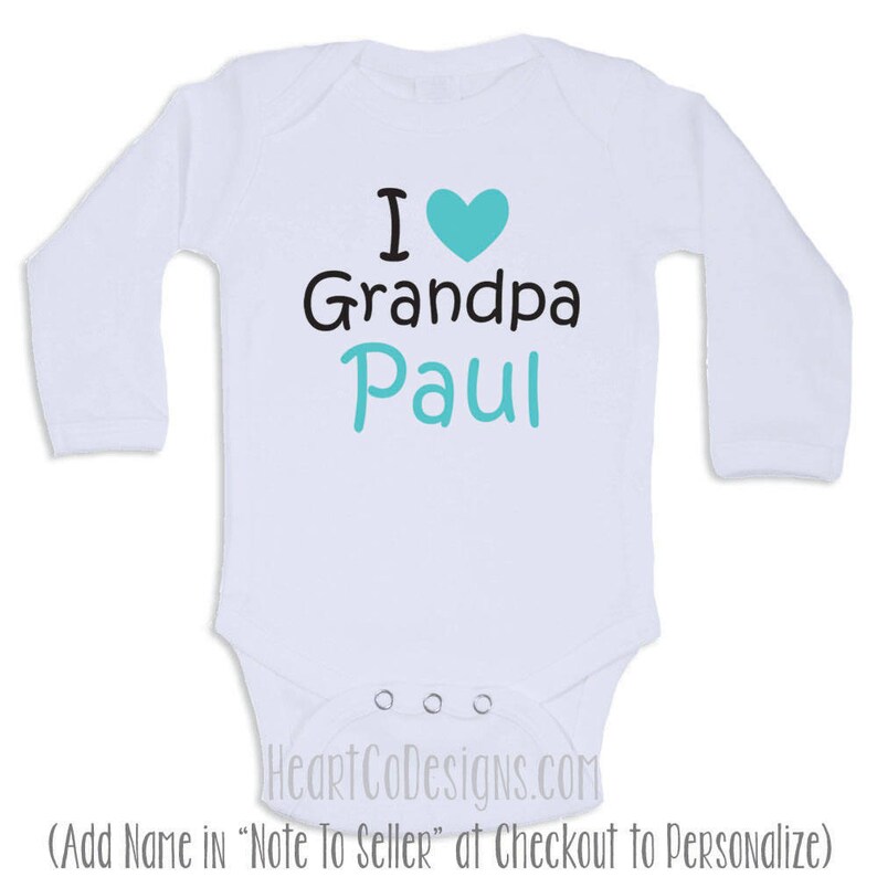 Grandpa Baby Clothes I love Grandpa Personalized Etsy