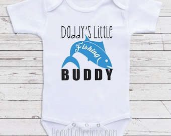 Baby Boy Clothes "Daddy's Little Fishing Buddy" Baby Boy One Piece Shirt, Baby Shower Gifts, Newborn Clothing, Baby Clothes M79