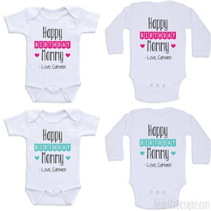 Personalized Birthday Baby Clothes Happy Birthday Mommy Custom Baby One Piece, Gifts For Mom, Newborn Clothing Baby Clothes N11 image 3