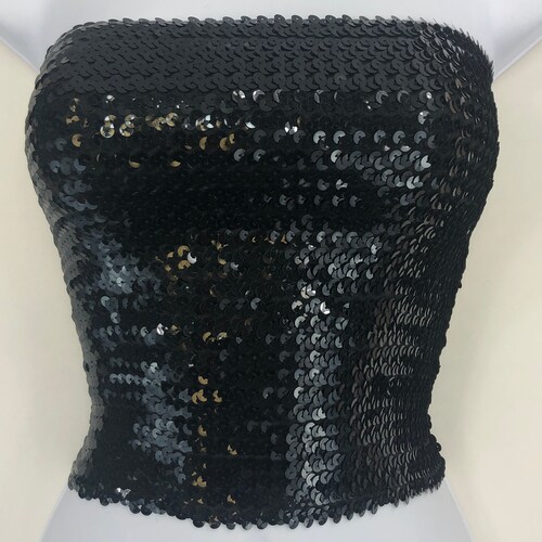 Silver Sequin Tube Top - Etsy
